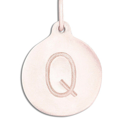 "Q" Alphabet Charm Jewelry Helen Ficalora 14k Pink Gold For Necklaces And Bracelets