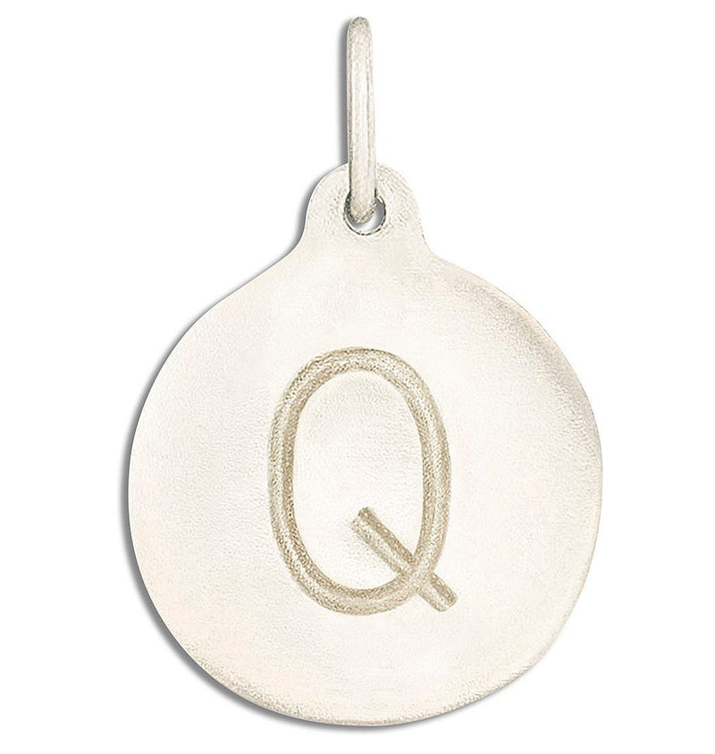 "Q" Alphabet Charm Jewelry Helen Ficalora 14k White Gold For Necklaces And Bracelets