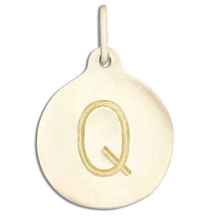 "Q" Alphabet Charm Jewelry Helen Ficalora 14k Yellow Gold For Necklaces And Bracelets