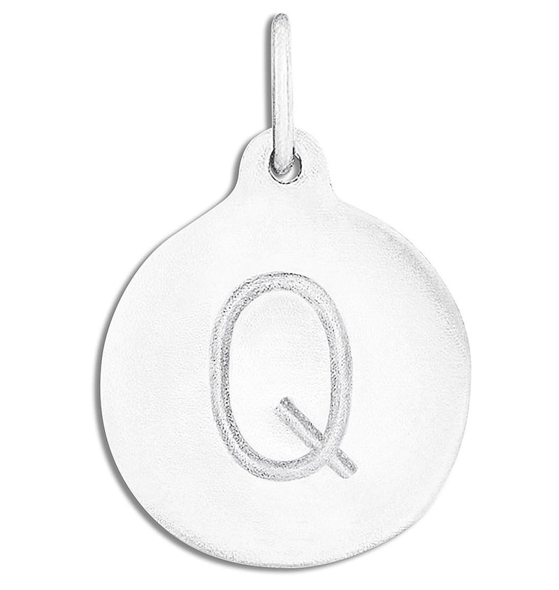 "Q" Alphabet Charm Jewelry Helen Ficalora Sterling Silver For Necklaces And Bracelets