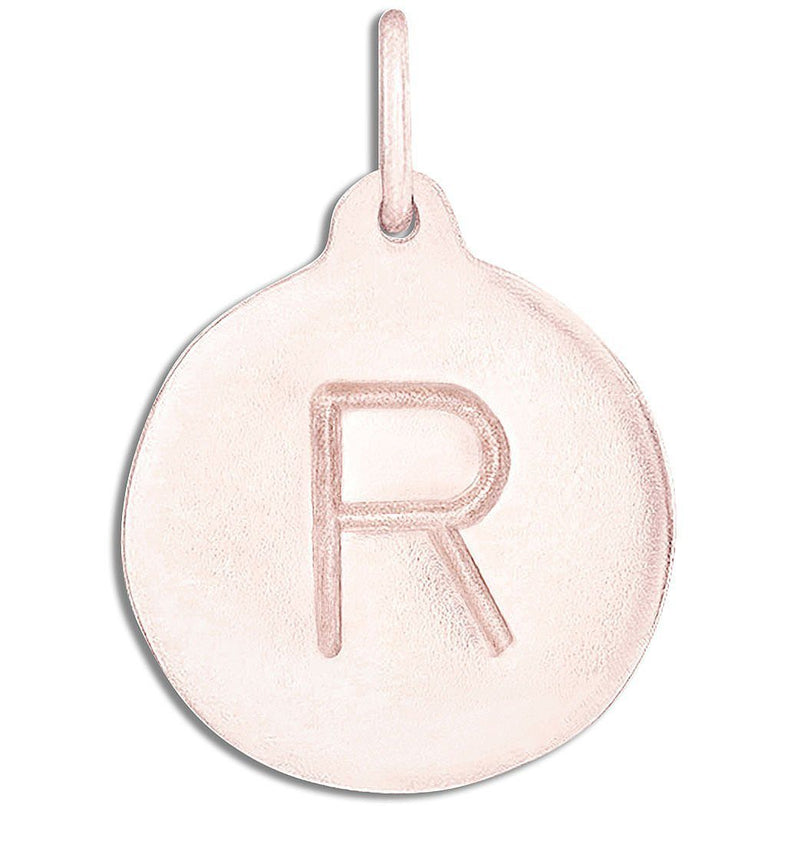 "R" Alphabet Charm Jewelry Helen Ficalora 14k Pink Gold For Necklaces And Bracelets