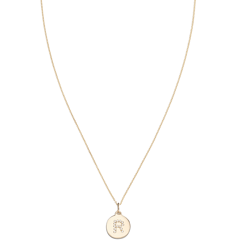 "R" Alphabet Charm Pave Diamonds -  - Jewelry - Helen Ficalora - 4