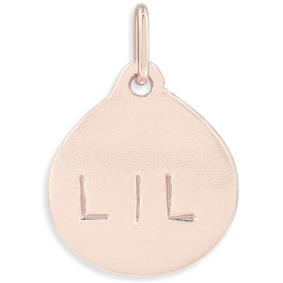 "LIL" Disk Charm For Necklaces And Bracelets 14k Pink Gold Helen Ficalora