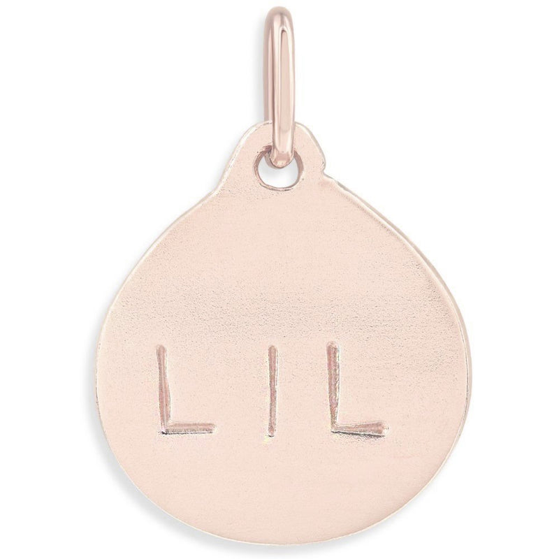 "LIL" Disk Charm For Necklaces And Bracelets 14k Pink Gold Helen Ficalora