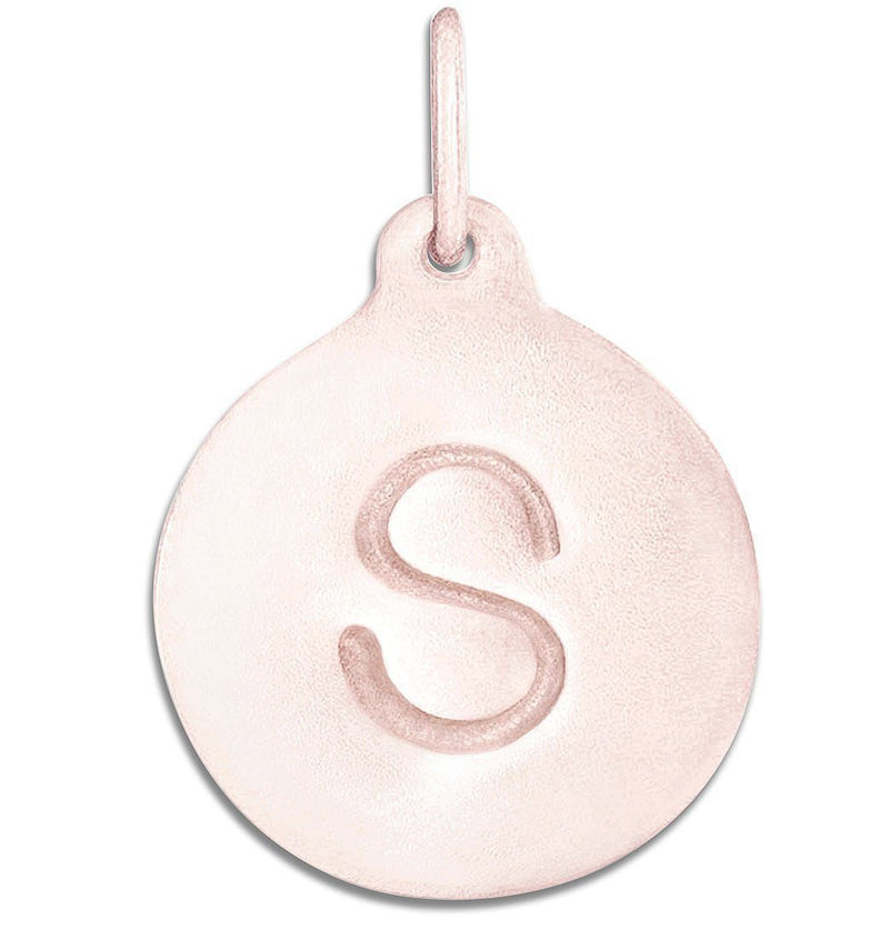 "S" Alphabet Charm Jewelry Helen Ficalora 14k Pink Gold For Necklaces And Bracelets