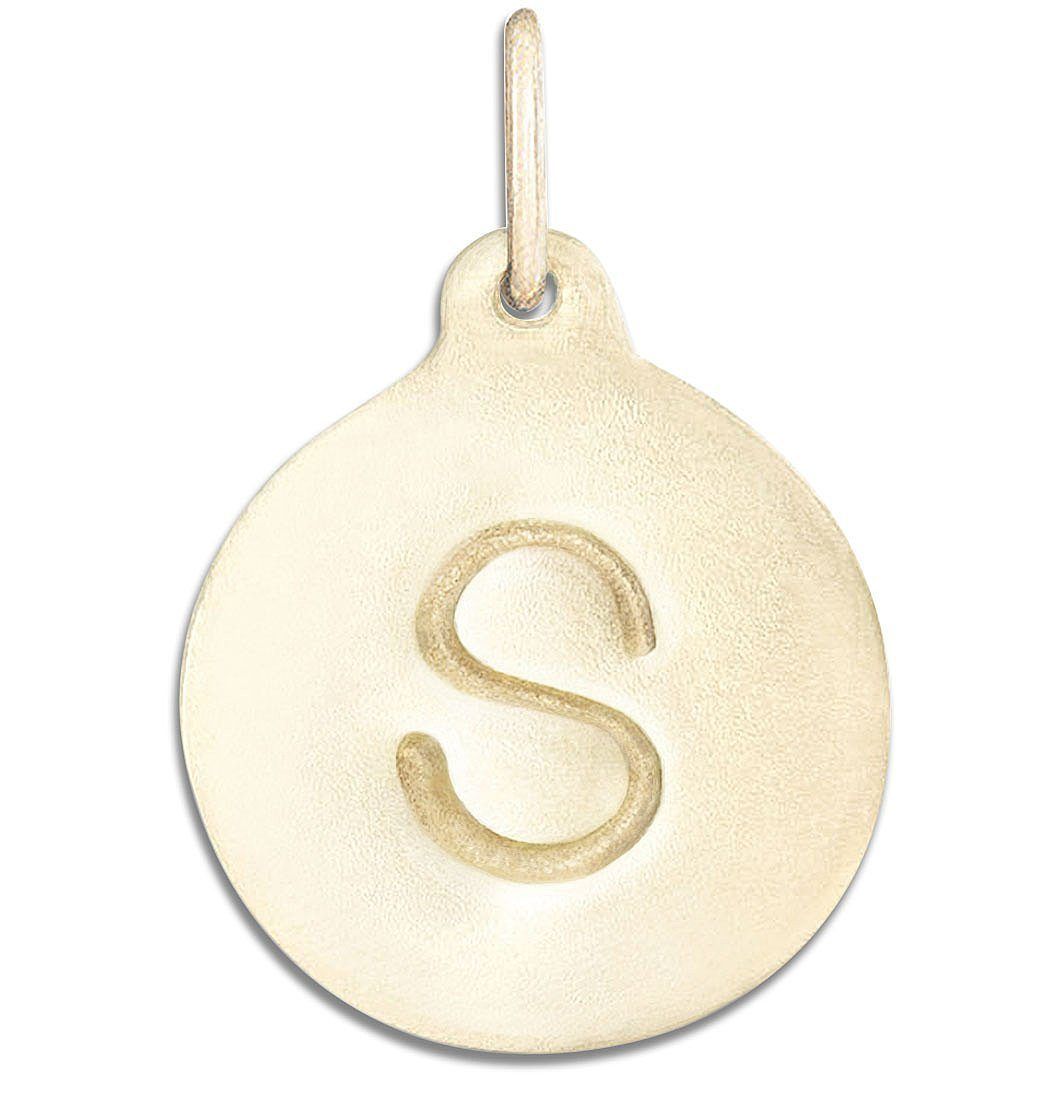 Letter Charm - Initial Necklace Pendant - Monogram Gold Charm Bracelet Sterling Silver by Helen Ficalora
