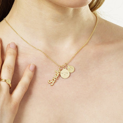 Dainty Chanel Charm Necklace - Gold | Altar'd State