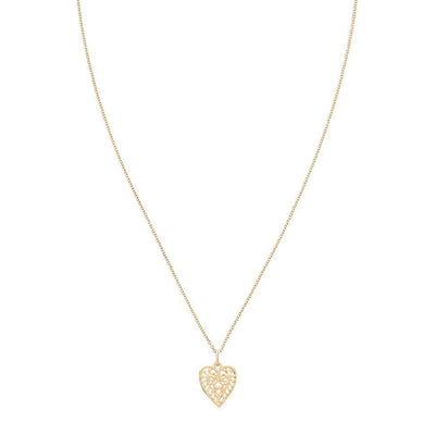 Small Filigree Heart Charm Jewelry Helen Ficalora 