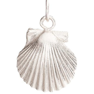 Small Scallop Shell Charm Jewelry Helen Ficalora 14k White Gold