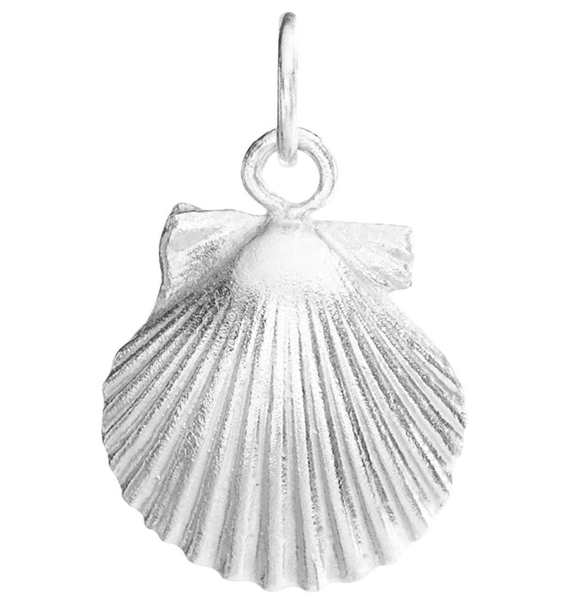 Small Scallop Shell Charm Jewelry Helen Ficalora Sterling Silver 