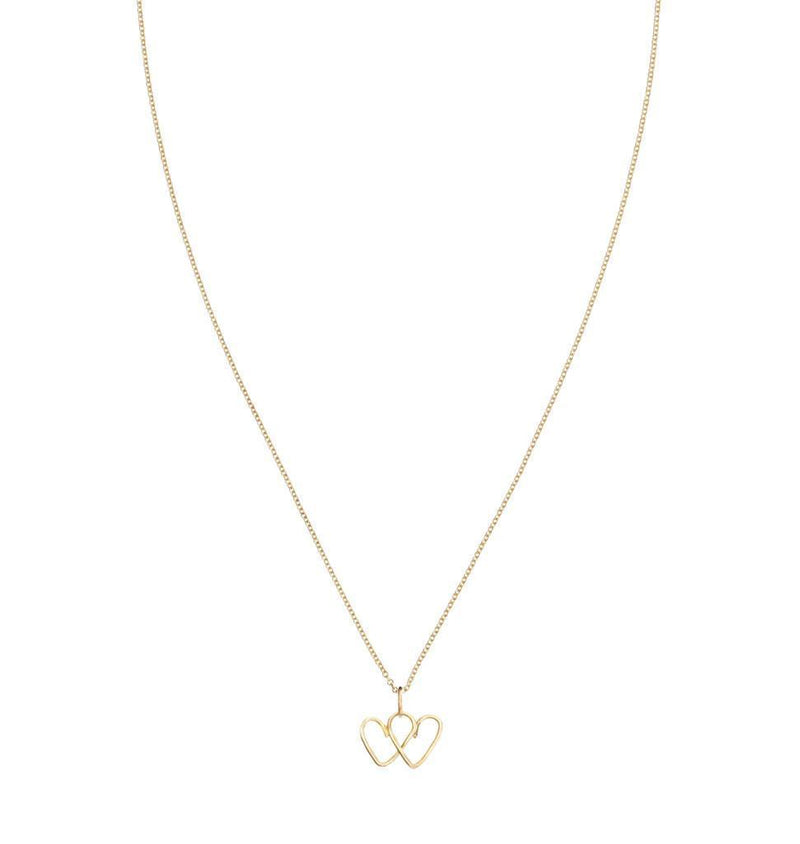 Small Wire Double Heart Charm Jewelry Helen Ficalora 