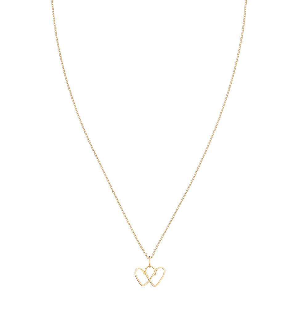 Small Wire Double Heart Charm Jewelry Helen Ficalora 