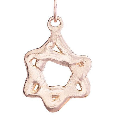 Star of David Smushie Medium Charm Jewelry Helen Ficalora 14k Pink Gold