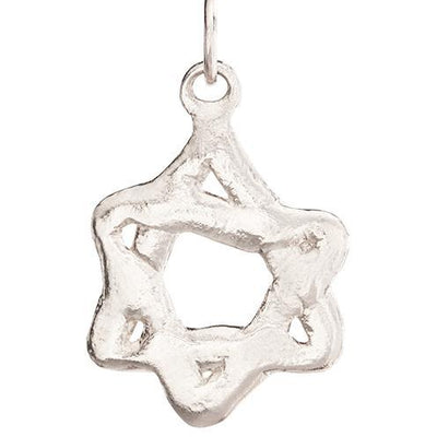 Star of David Smushie Medium Charm Jewelry Helen Ficalora 14k White Gold