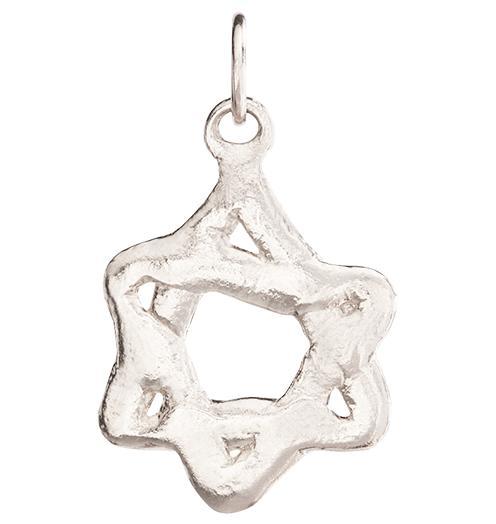 Star of David Smushie Medium Charm Jewelry Helen Ficalora 14k White Gold