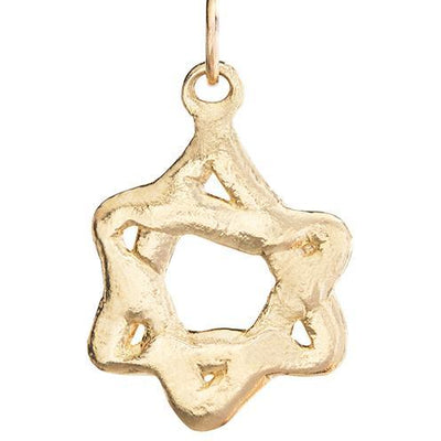 Star of David Smushie Medium Charm Jewelry Helen Ficalora 14k Yellow Gold