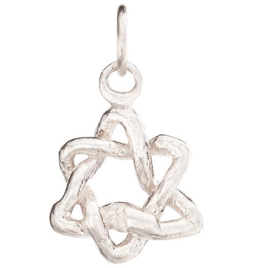 Star of David Woven Smushie Charm Jewelry Helen Ficalora 14k White Gold