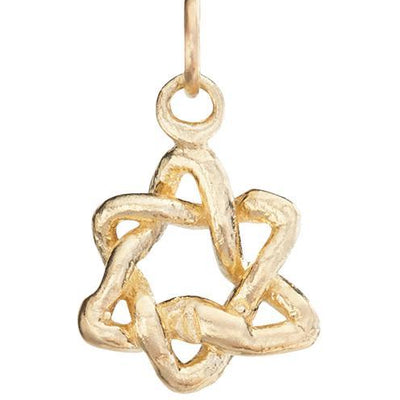 Star of David Woven Smushie Charm Jewelry Helen Ficalora 14k Yellow Gold