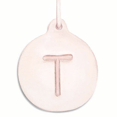 "T" Alphabet Charm Jewelry Helen Ficalora 14k Pink Gold For Necklaces And Bracelets