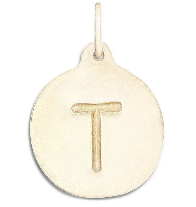 "T" Alphabet Charm Jewelry Helen Ficalora 14k Yellow Gold For Necklaces And Bracelets