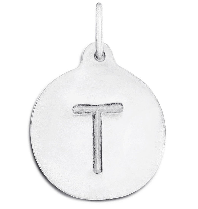"T" Alphabet Charm Jewelry Helen Ficalora Sterling Silver For Necklaces And Bracelets