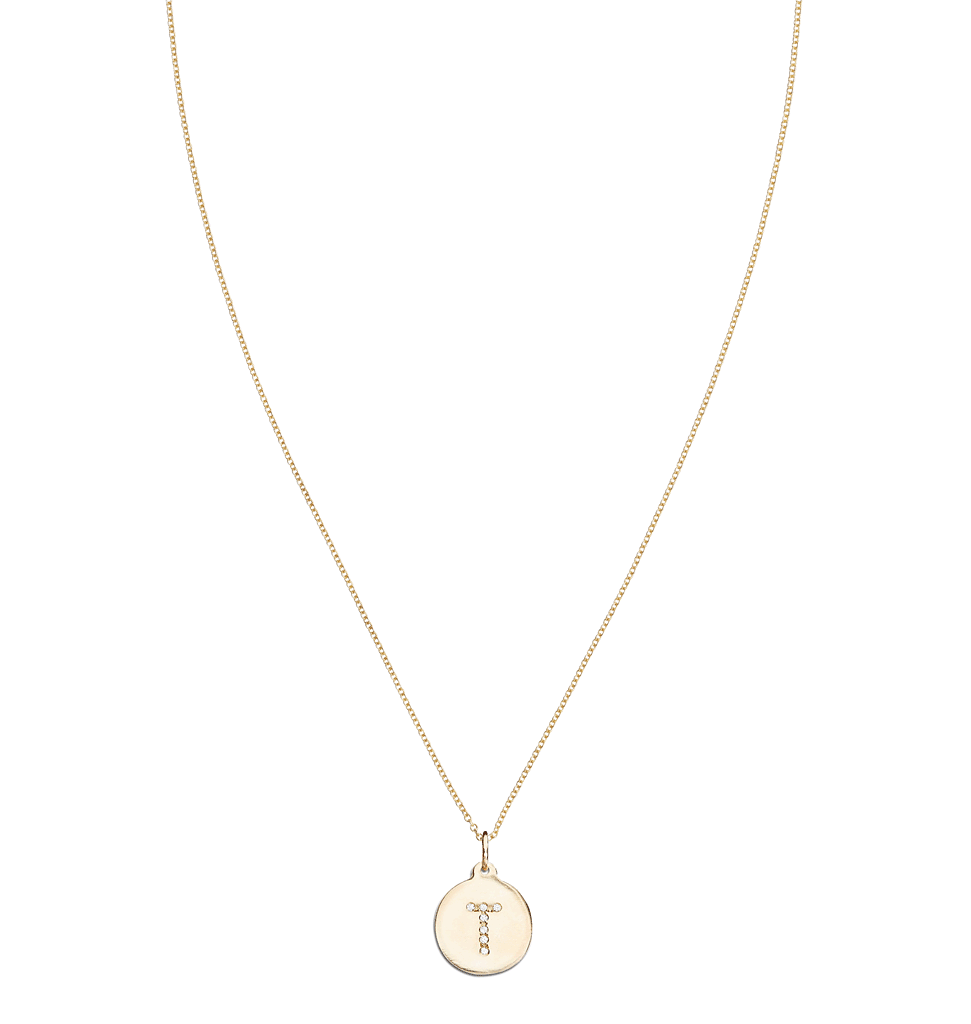 "T" Alphabet Charm Pave Diamonds -  - Jewelry - Helen Ficalora - 4