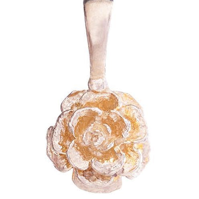 Tea Rose Flower Charm Jewelry Helen Ficalora 14k Pink Gold