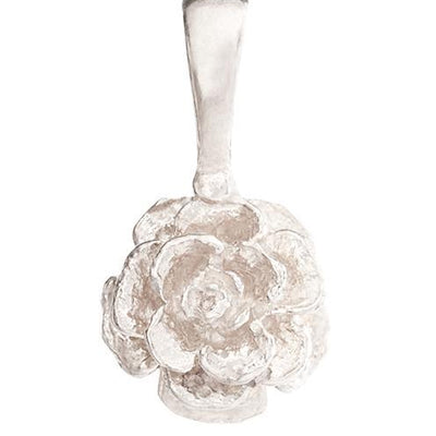 Tea Rose Flower Charm Jewelry Helen Ficalora 14k White Gold