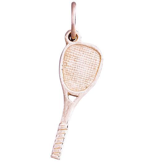 Tennis Racquet Mini Charm Jewelry Helen Ficalora 14k Pink Gold