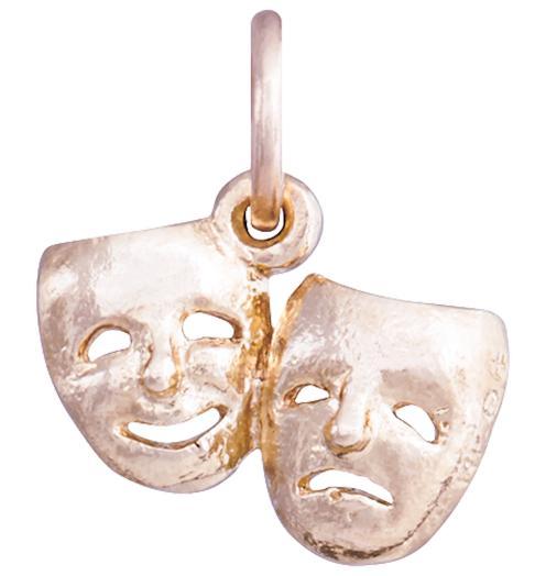 Theater Masks Mini Charm Jewelry Helen Ficalora 14k Pink Gold For Necklaces And Bracelets