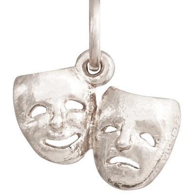 Theater Masks Mini Charm Jewelry Helen Ficalora 14k White Gold For Necklaces And Bracelets