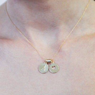 Helen Ficalora Necklace Charm Tube Spacer in 14K Yellow Gold