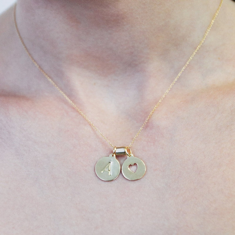 Helen Ficalora Necklace Charm Tube Spacer in 14K Yellow Gold