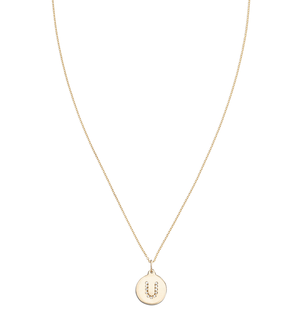 "U" Alphabet Charm Pave Diamonds -  - Jewelry - Helen Ficalora - 4