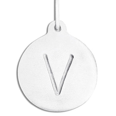 "V" Alphabet Charm Jewelry Helen Ficalora Sterling Silver For Necklaces And Bracelets