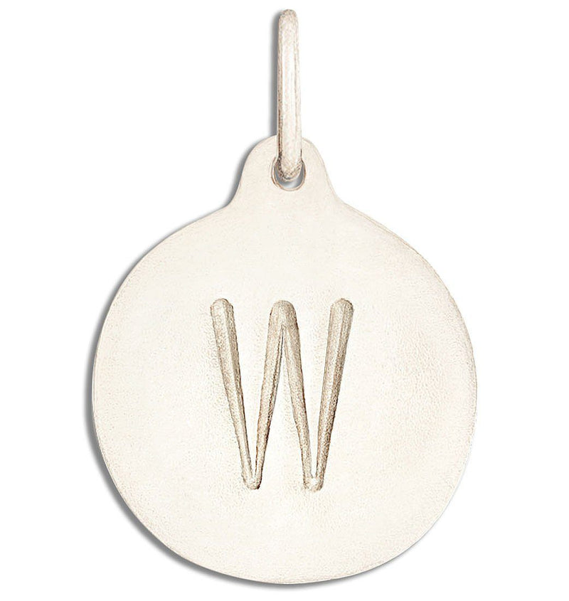 "W" Alphabet Charm Jewelry Helen Ficalora 14k White Gold For Necklaces And Bracelets