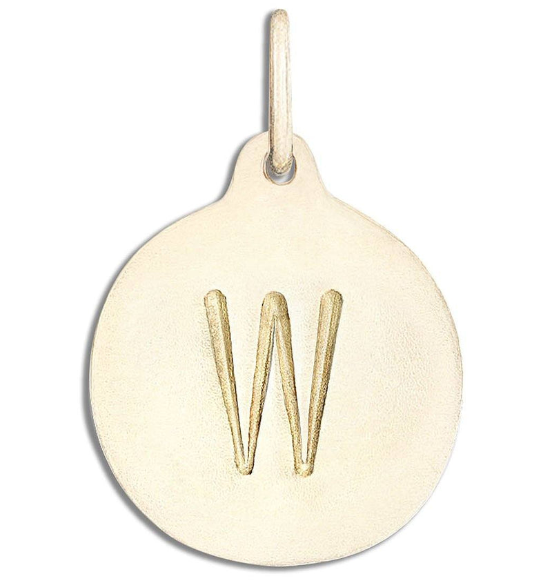 "W" Alphabet Charm Jewelry Helen Ficalora 14k Yellow Gold For Necklaces And Bracelets