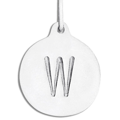 "W" Alphabet Charm Jewelry Helen Ficalora Sterling Silver For Necklaces And Bracelets