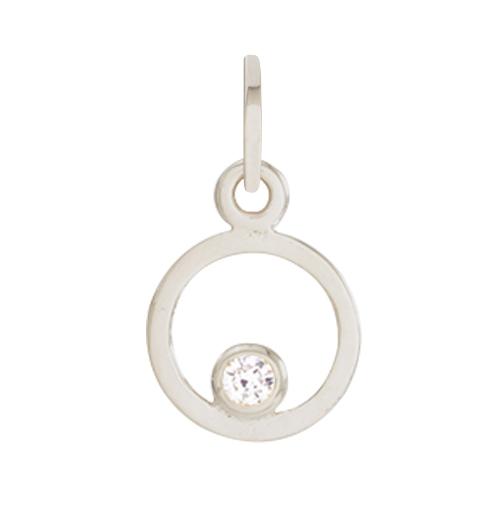 Open Circle Charm With Diamond Jewelry Helen Ficalora 14k White Gold For Necklaces And Bracelets