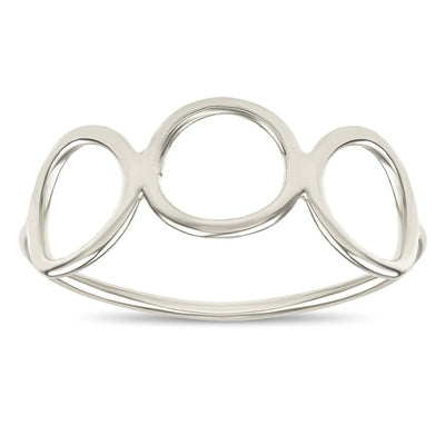 3 Circle Ring - 14k White Gold - Helen Ficalora Jewelry