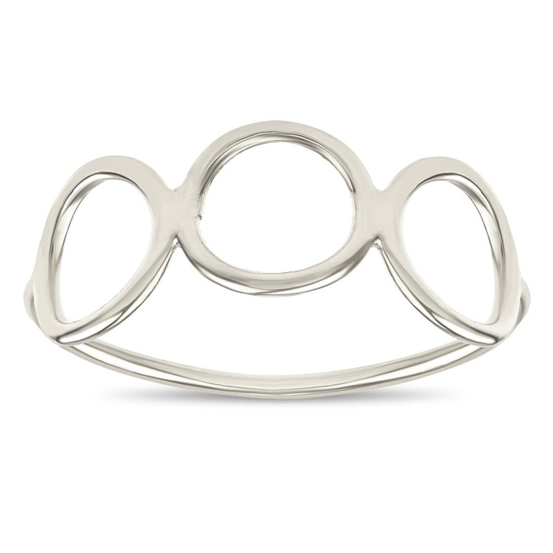 3 Circle Ring - 14k White Gold - Helen Ficalora Jewelry
