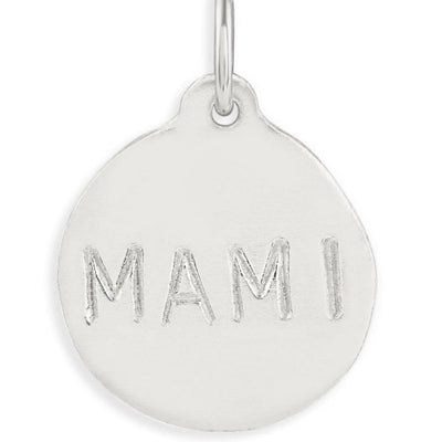 Mami Disk Charm - Helen Ficalora Jewelry - 14k White  Gold