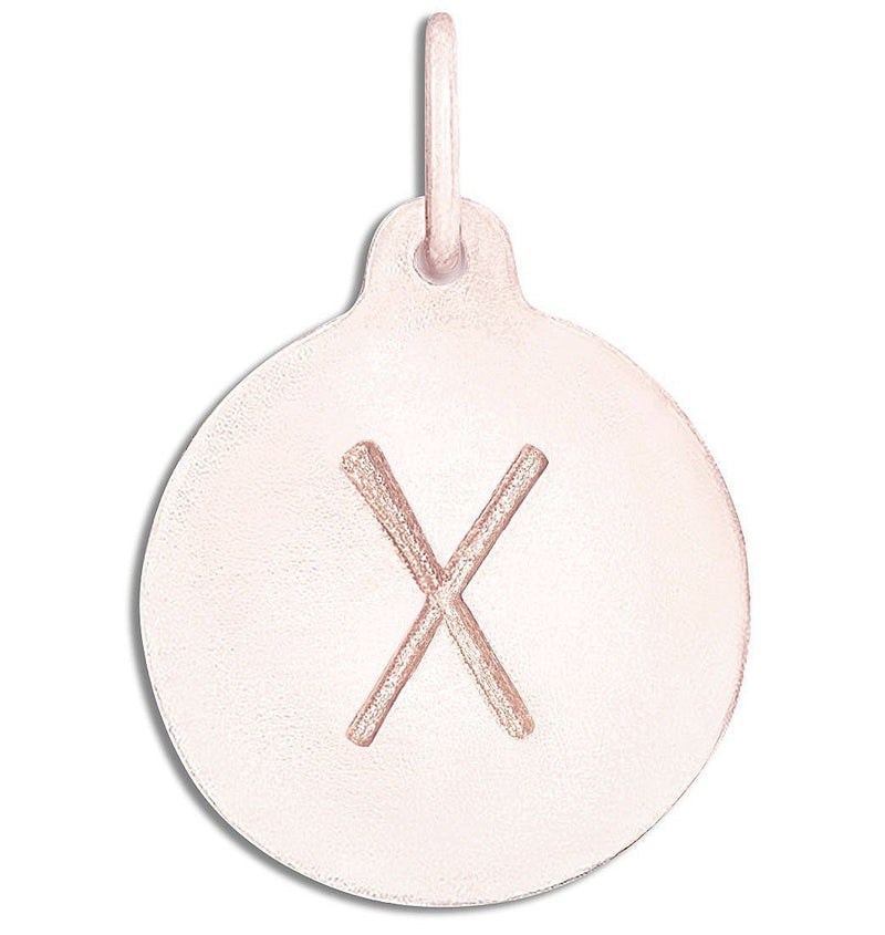 "X" Alphabet Charm Jewelry Helen Ficalora 14k Pink Gold For Necklaces And Bracelets
