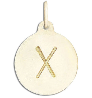 "X" Alphabet Charm Jewelry Helen Ficalora 14k Yellow Gold For Necklaces And Bracelets