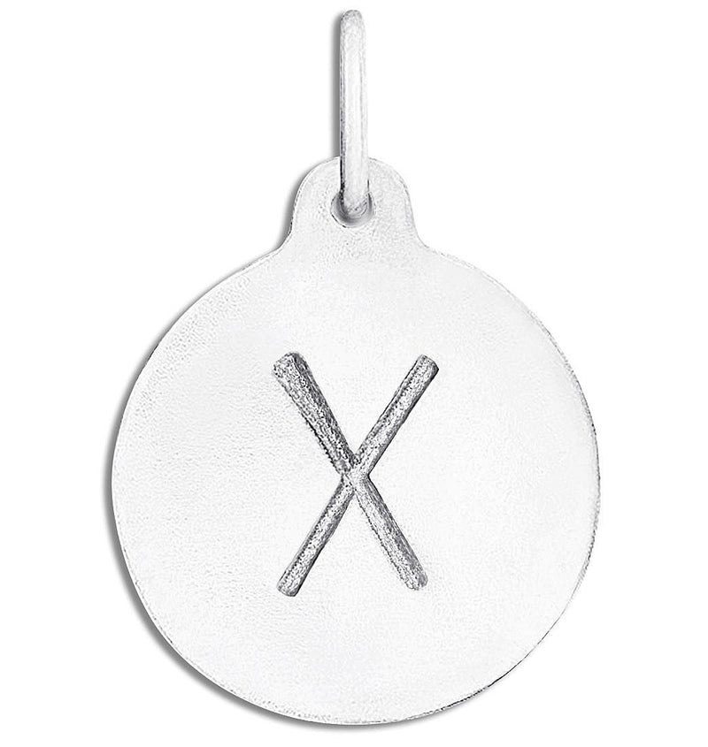 "X" Alphabet Charm Jewelry Helen Ficalora Sterling Silver For Necklaces And Bracelets