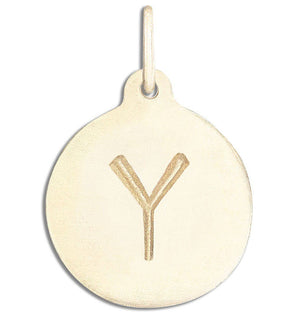 "Y" Alphabet Charm Jewelry Helen Ficalora 14k Yellow Gold For Necklaces And Bracelets